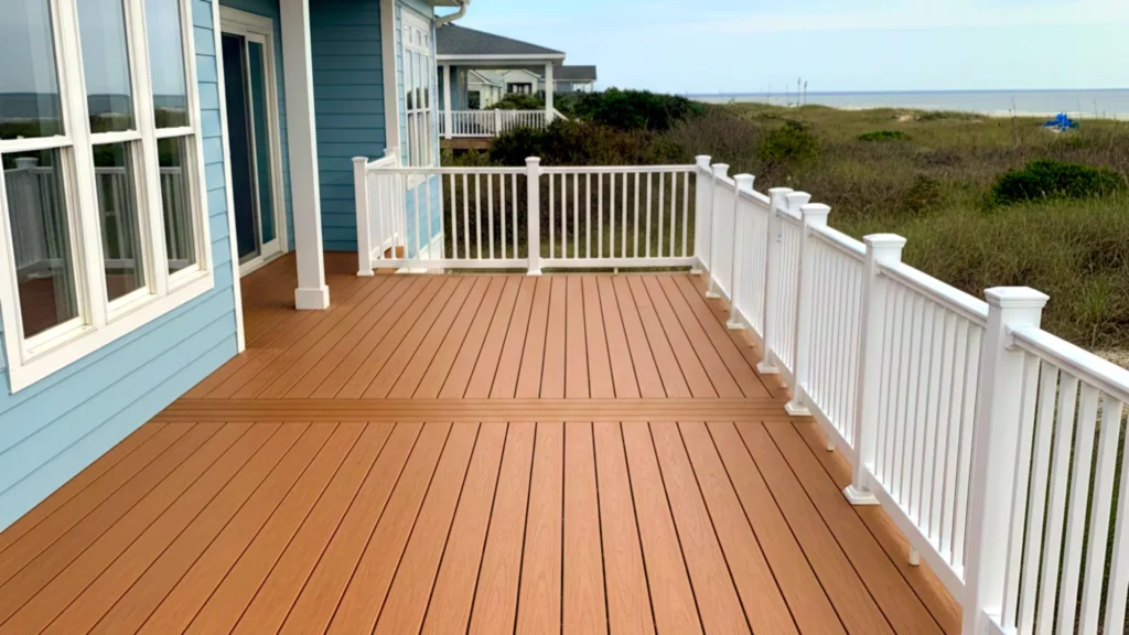 Composite deck in Manteo, NC crafted by Curtis Bros, Deck Builder Outer Banks