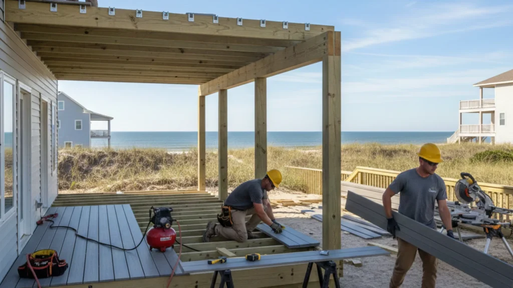 nags head deck under construction