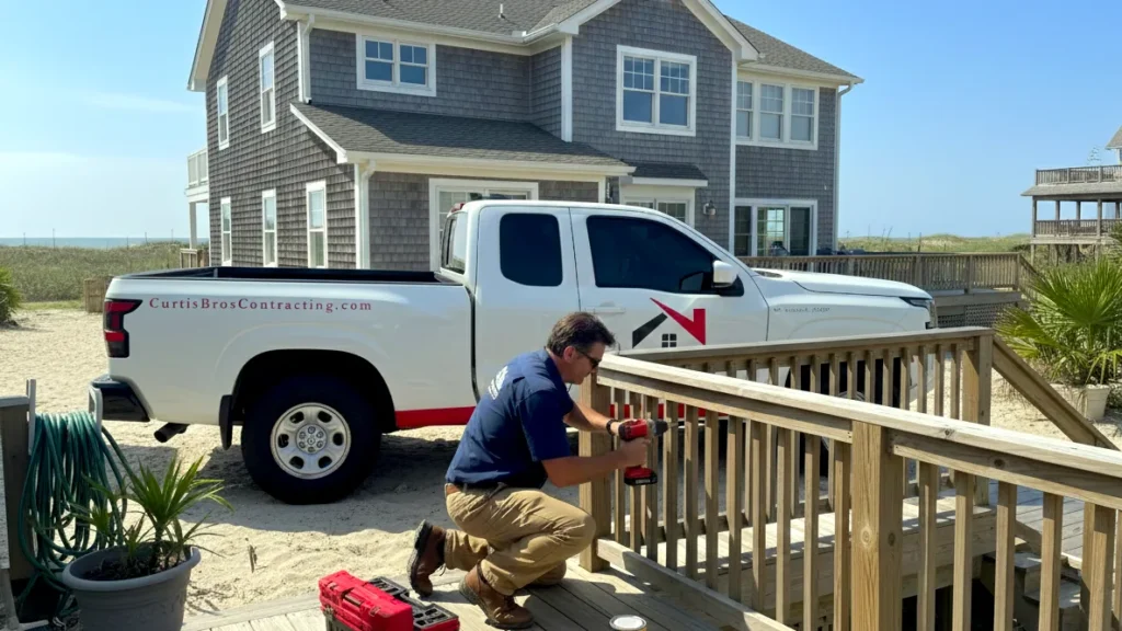 Outer Banks rental property maintenance and vacation home repairs at a coastal residential home.