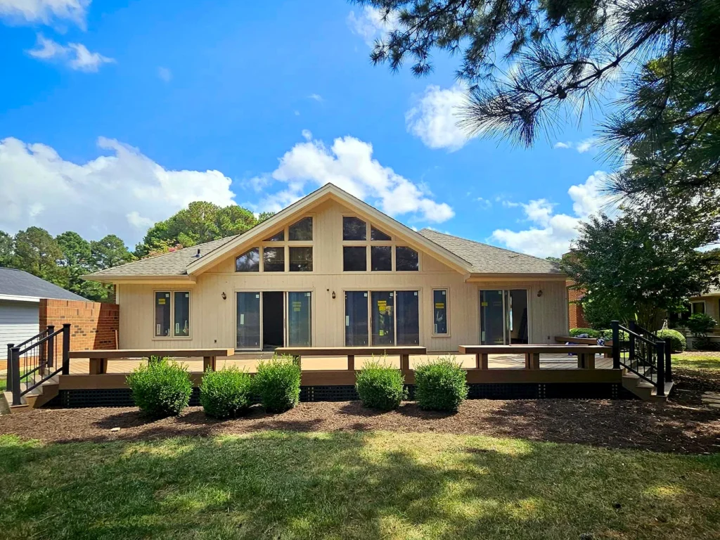 Custom deck project by Curtis Bros. Contracting for a Williamsburg, VA home